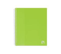 OXFORD School Life A5 - Set di 15 pellicole proteggi documenti a spirale, 80 viste / 40 tasche, in polipro, colore: verde anice