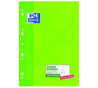 Oxford Scolaire 100105678 - Fogli a quadretti piccoli, A4, 200 pagine, colore: Bianco