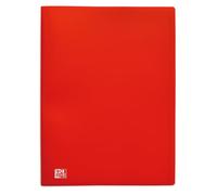 OXFORD Set di 10 pellicole protettive A4, 60 viste / 30 buste in polipro, colore: Rosso