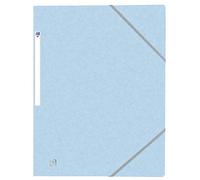 OXFORD Set di 50 camicie a 3 righe Top File + A4 con elastico, copertina in carta, colore: Blu pastello