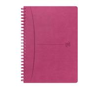 Oxford Signature - Taccuino formato A5, a quadretti piccoli, 5 mm, 160 pagine, copertina in similpelle, colore: fucsia