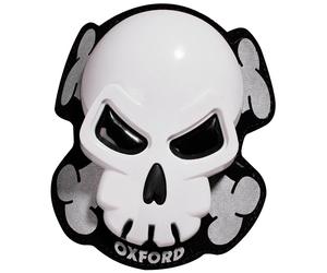 Oxford Skull Cursori del ginocchio, Bianco, Taglia unica