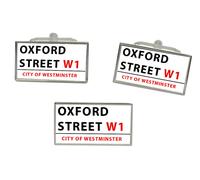Oxford Street Gemelli Rettangolari E Gemelli Per Polsini E Pin Per Cravatta Set