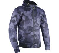 Oxford Super 2.0 Felpa con cappuccio motociclistica, nero/mimetismo, Taglia XL