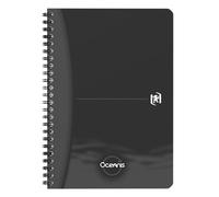 Oxford Taccuino a spirale, formato A5, a righe, Oceanis, in plastica riciclata, 180 pagine, nero, 1 pezzo