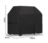 Oxford Telo Copri Griglia Cinghie Regolabili Colore Nero Design Antipolvere