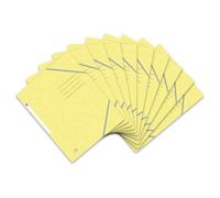 Oxford Top File - Cartellina con elastici ad angolo, formato A4, extra resistente, in cartone, confezione da 10 pezzi, colore: Giallo pastello