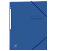 Oxford TOP FILE+ - Tenditore angolare A4, senza alette, extra resistente, in cartone, confezione da 10 pezzi, colore: Blu