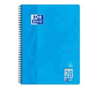 Oxford Touch - Blocco note a quadretti con margine, formato A4, 80 fogli, colore: blu marino.