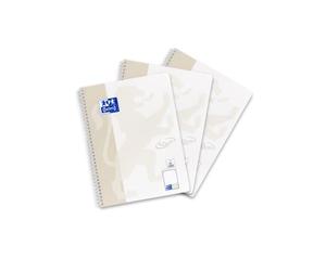 Oxford Touch - Blocco note formato A4, 160 pagine, colore: grigio chiaro, confezione da 3