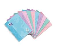 Oxford Touch Collegeblock A4 a righe con doppio bordo, 160 pagine, 5 colori pastello