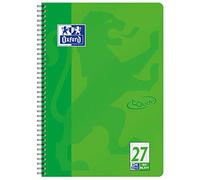 Oxford Touch Collegeblock A4 a righe con doppio bordo, 80 fogli, verde