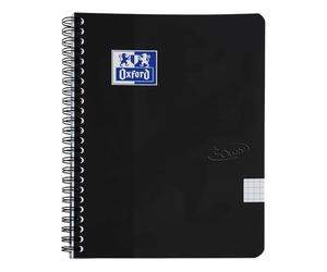 Oxford Touch spiraalbloc A5 geruit 5 mm 70 vel 90 g soepele scatola di cartone nero