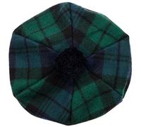 Oxfords Cashmere Tam scozzese con pompon, Orologio nero., Taglia unica
