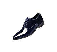 Oxfords da Uomo in Pelle Stringate Scarpe Eleganti Slip on Derby Classiche Scarpe da Lavoro Formali Brogue Intelligenti