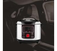 OXFUZZ Fornello Di Riso Piccolo 12V / 24V, Fornello Di Riso Portatile Da Viaggio Per Auto, Funzione Di Riscaldamento E Mantenimento in Caldo, Perfetto Per Auto, Viaggi in Campeggio,12v