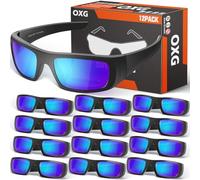 OXG 12 paia di occhiali di sicurezza colorati per uomo e donna ANSI Z87 resistenti ai graffi UV400 occhiali protettivi per lavoro