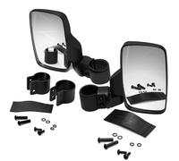 OxGord UTV Rear View Side Mirrors Shatter-Proof Universal Best for 1.6"""" - 2"""" Roll Cage Bar Adjustable Arm - High Impact Tempered Glass 2-pack