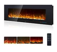 OxharkFlame - Inserto per camino elettrico da incasso, 127 cm, colore: Nero