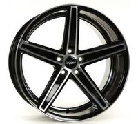 Oxigin 18 concava 11,50 x 22 Offset 60 Bolt Pattern 5,00 x 120.00 Centro foro 76.90 oxachtze11522 K160bfphd, Nero Full Polish