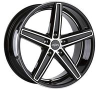 Oxigin 18 concava 7,50 x 17 Offset 42 Bolt Pattern 5,00 x 115.00 Centro foro 70.30 oxachtzehn7517p42bfphd, Nero Full Polish