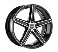 Oxigin 18 concava, 8,50 x 19 Offset 23 Bolt Pattern 5,00 x 112.00 Centro foro 66.60 oxachtzehn8519h123bfphd, Nero Full Polish