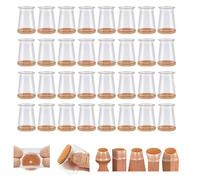 Oxinome Chair Rubber Feet, Oxinome Chair Rubber Feet, Transparent Chair Leg Floor Protector - Prevent Scratches & Reduce Noise on Wood & Tile Floor (M 32pcs)