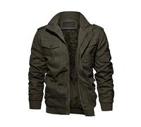 OXITA Giacca da lavoro Oversize Winter Cotton Coat Mens Warm Thermal Jacket Heavyweight Fleece Windbreaker Windproof Outwear Cargo Coats (Color : Army Green, Size : CN 2XL(US XL))