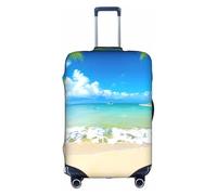 OXKGHHO Custodia protettiva con stampa di stelle marine e alghe marine con una custodia unica, adatta per bagagli da 45 a 90 cm, per viaggi e viaggi d'affari, Bianco, S