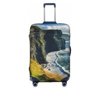 OXKGHHO Ireland Outdoor County Clare The Cliffs Print Valigia Protector con custodia unica, adatta per bagagli da 45-71 cm, per viaggi e viaggi d'affari, Bianco, S