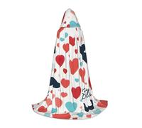OXKGHHO Mantello lungo con cappuccio, per la festa del papà, con stampa di amore e papà, costume da vampiro e Halloween, perfetto per giochi di ruolo e feste