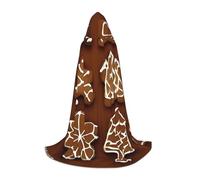 OXKGHHO Mantello lungo con cappuccio, stampa biscotti di pan di zenzero, costume da vampiro e Halloween, perfetto per giochi di ruolo e feste