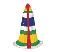 OXKGHHO Mantello lungo con stampa bandiera dell'Africa centrale con cappuccio, costume da vampiro e Halloween, perfetto per giochi di ruolo e feste