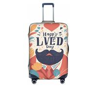 OXKGHHO Protezione per valigia con stampa "Love Dad" per la festa del papà, adatta per bagagli da 45,7 a 81,7 cm, per viaggi e viaggi di lavoro, bianco, S