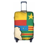 OXKGHHO Protezione per valigia con stampa mappa della bandiera del Congo con unica, adatta per bagagli da 45,7 a 81,7 cm, per viaggi e viaggi di lavoro, bianco, X-Large