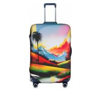 OXKGHHO Protezione per valigie con stampa di paesaggi, adatta per bagagli da 45,7 a 81,7 cm, per viaggi e viaggi di lavoro, bianco, Large