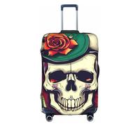 OXKGHHO Skull Of Bull e simpatica custodia protettiva con stampa di cactus, con unica, adatta per bagagli da 45 a 90 cm, per viaggi e viaggi d'affari, Bianco, L