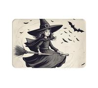 OXKGHHO Zerbino ultra sottile con stampa di strega di Halloween, tappeto da ingresso per interni ed esterni, tappetino di benvenuto per porta, decorazione per la casa del patio