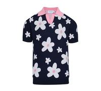 OXKnit - Polo da uomo vintage anni '60, a maniche corte, stile retrò, M