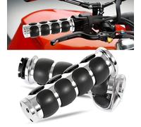 OXMART Manopole universali per moto, 2,5 cm, cromate, con design in gomma antiscivolo e acceleratore, adatte per Harley, Yamaha, Suzuki, Honda, Kawasaki