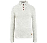 Oxmo Philicita Maglione in Maglia Grossa Pullover Maglieria da Donna con Colletto Troyer, Taglia:M, Colore:Lig Grey M (798242)