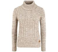 Oxmo Philipa Maglione col Collo Alto Pullover in Maglia Dolcevita da Donna con Collo Alto, Taglia:S, Colore:Dune (795409)
