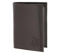 Oxmox Pelle portafoglio Leather RFID Protect Kombibörse Turtle 2.0 Embossed Brown marrone scuro