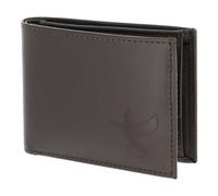 Oxmox Pelle portafoglio Leather RFID Protect Pocketbörse Freedom Pigeon Embossed Brown marrone scuro