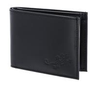 Oxmox Pelle portafoglio Leather RFID Protect Pocketbörse Lizard 2.0 Embossed Black nero