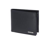 Oxmox Pelle portafoglio Leather RFID Protect Querscheinbörse Pure 2.0 Metal Square Black nero