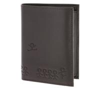 Oxmox Pelle portafoglio Leather RFID Protect Kombibörse Jumping Jack 2.0 Embossed Brown marrone scuro