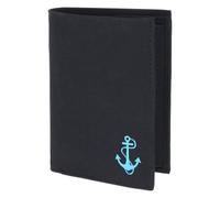 Oxmox portafoglio New Cryptan RFID Protect Kombibörse Freedom Anchor Print Cyan Black nero