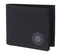 Oxmox portafoglio New Cryptan RFID Protect Querscheinbörse Circle Bloom Print Grey Black nero