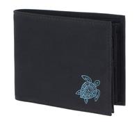 Oxmox portafoglio New Cryptan RFID Protect Querscheinbörse Turtle 2.0 Print Cyan Black nero